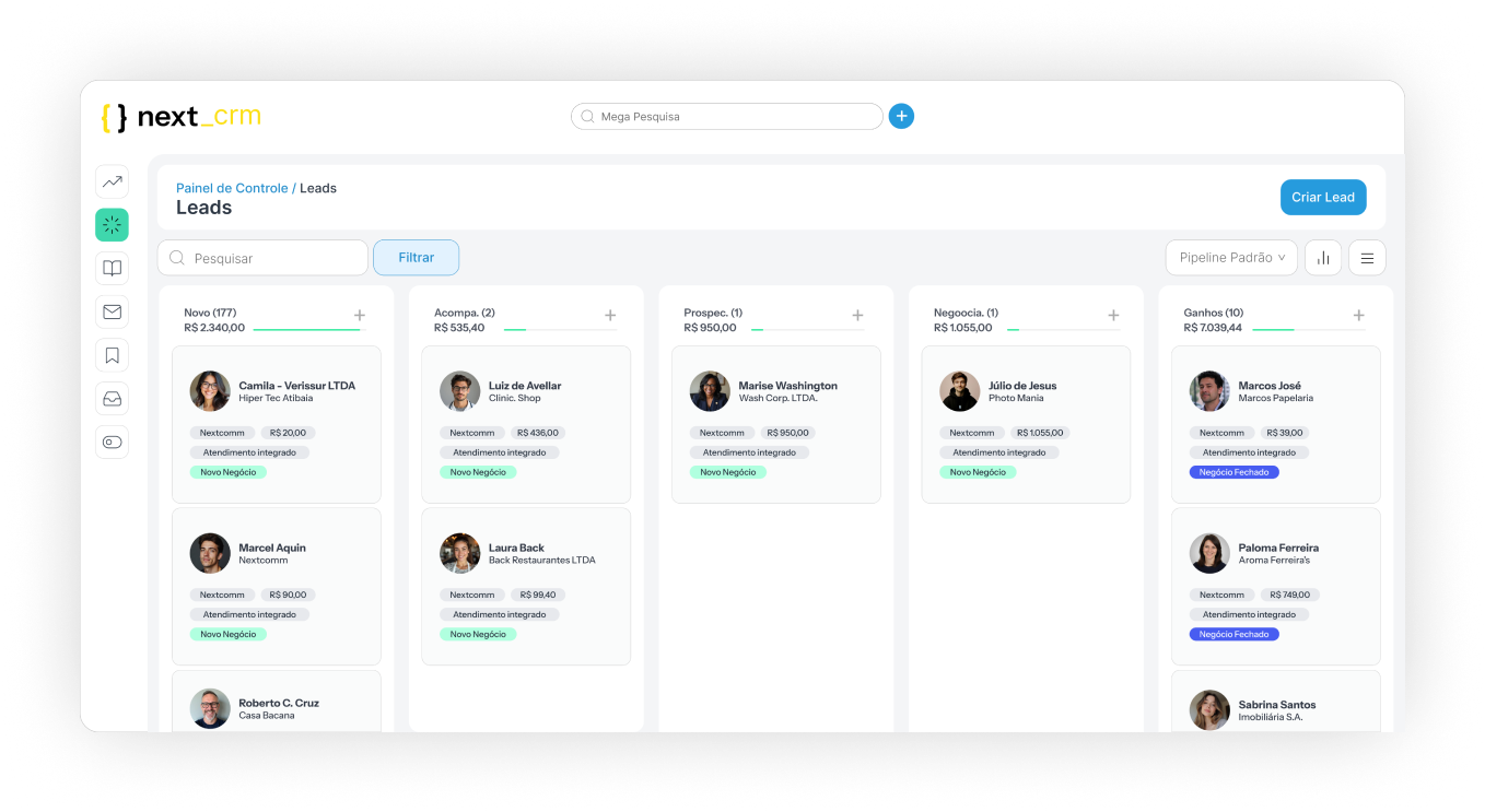 Next_crm - Gestão de relacionamento com cliente